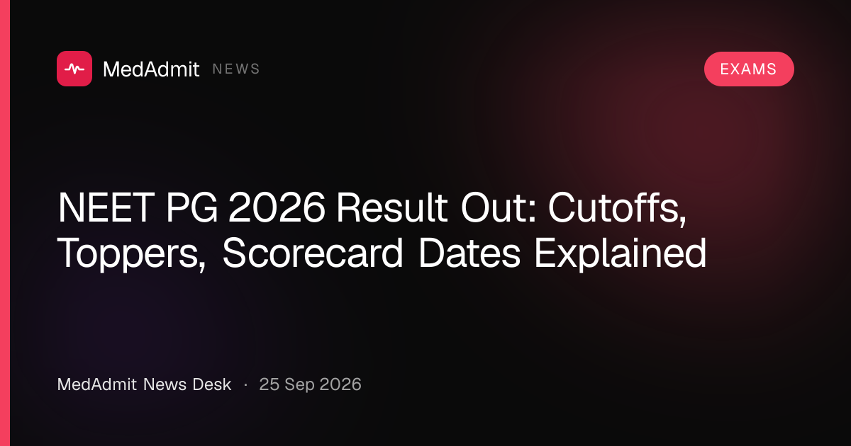 NEET PG 2026 Result Out: Cutoffs, Toppers, Scorecard Dates Explained ...